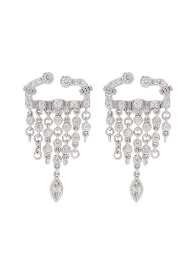 Yvonne Léon 18kt White Gold Boscorpio Diamond Earrings