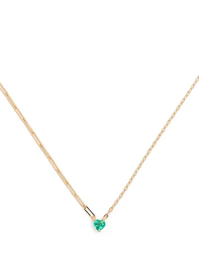Yvonne Léon 18kt Yellow Gold Collier Emerald Necklace