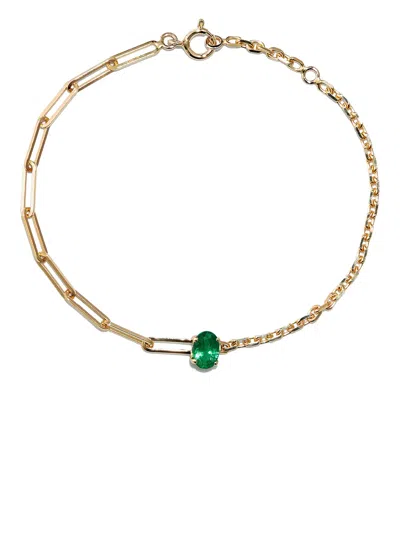 Yvonne Léon 18k Yellow Gold Emerald Bracelet