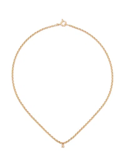 Yvonne Léon 18kt Floating Palm Tree Gelbgoldhalskette Mit Diamanten In Yellow Gold