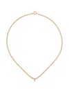 Yvonne Léon 18kt Floating Palm Tree Gelbgoldhalskette Mit Diamanten In Yellow Gold