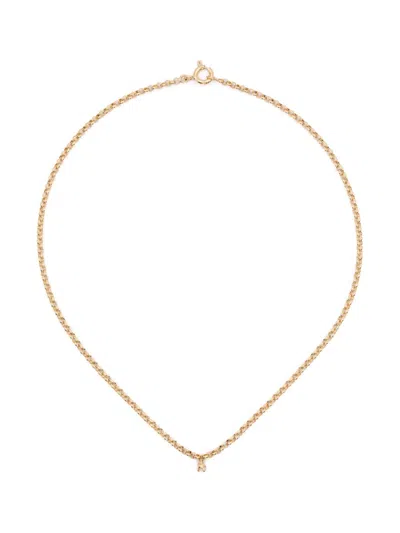 YVONNE LÉON 18KT YELLOW GOLD JASERON FLOTTANT DIAMOND NECKLACE