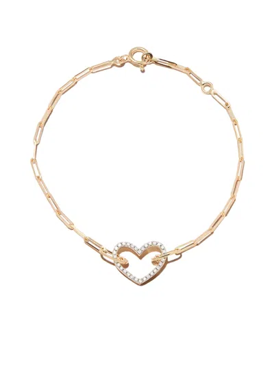 Yvonne Léon 18kt Yellow Gold Petit Coeur Diamond Bracelet
