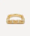 Yvonne Léon Yvonne Leon 9ct Gold Bamboo Diamond Ring In Gold