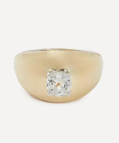 Yvonne Léon Yvonne Leon 9ct Gold Diamond Dome Solitaire Ring