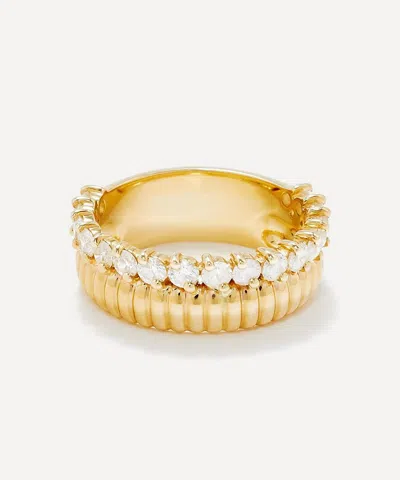 Yvonne Léon Yvonne Leon 9ct Gold Grey Diamond Band Ring