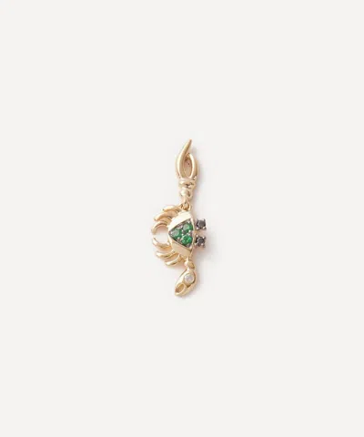 Yvonne Léon Yvonne Leon 9ct Gold Mini Crab Tsavorite Earring