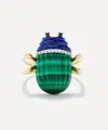 Yvonne Léon Yvonne Leon 9ct Gold Scarab Ring In Green