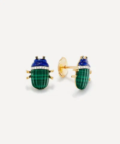 Yvonne Léon Yvonne Leon 9ct Gold Scarab Stud Earrings