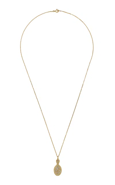 Yvonne Léon 9k And 18k Gold Pretty Mirror Pendant