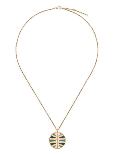 YVONNE LÉON 9K GOLD BACKGAMMON DIAMOND NECKLACE