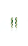 Yvonne Léon 9k Gold Nano Enamel Earrings In Green