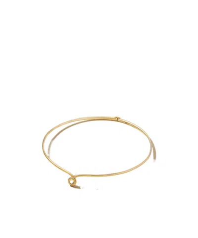 Yvonne Léon 9k Gold Topaz Choker Necklace