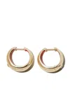 Yvonne Léon 9k Yellow Gold Enamel Diamond Hoop Earrings In Gold