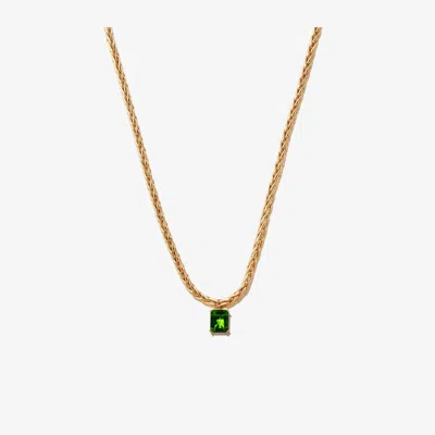Yvonne Léon 9k Yellow Gold Glass Pendant Chain Necklace