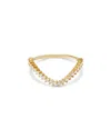 Yvonne Léon 9k Yellow Gold Grey Diamond Mini Wave Ring, 0.22 Ct. T. W. In Gold