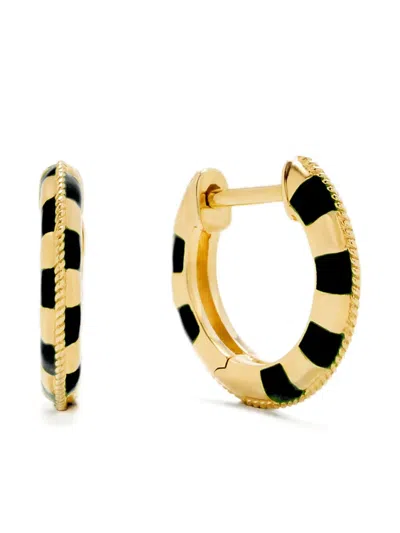 Yvonne Léon 9k Yellow Gold Hoop Earrings In Multi