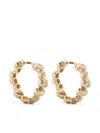 Yvonne Léon 9k Yellow Gold Paire De Créoles Diamond Hoop Earrings In Gold