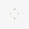 Yvonne Léon 9kt Yellow Gold Palm Tree Diamond Charm Anklet In Gold