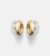 Yvonne Léon 9kt White And Yellow Gold Hoop Earrings With Diamonds In Gold