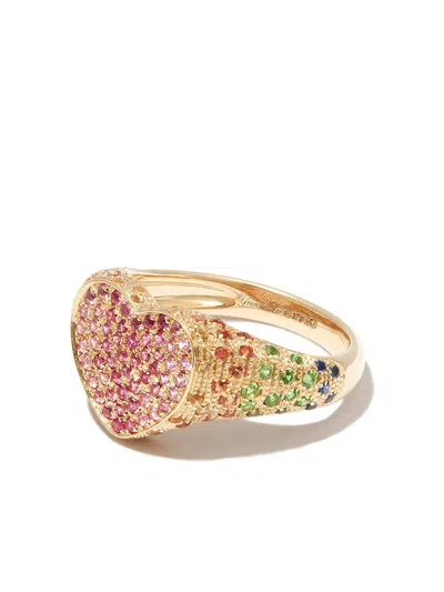 Yvonne Léon 9kt Yellow Gold Diamond Signet Ring