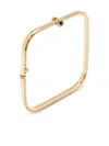 Yvonne Léon 9kt Yellow Gold Jonc Gousset Diamond And Sapphire Bracelet In Gold
