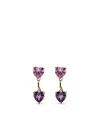 Yvonne Léon 9kt Yellow Gold Multi Coeurs Drop Earrings In Gold