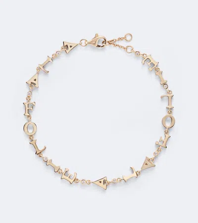 Yvonne Léon À La Folie 9kt Gold Bracelet With Diamonds