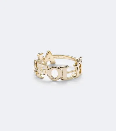 Yvonne Léon À La Folie 9kt Gold Ring With Diamonds In Metallic