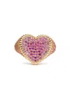 Yvonne Léon Yvonne Leon Alliance Coeurs Embellished 9kt Gold Ring In Multicoloured 1