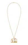 Yvonne Léon Aquarium 9k Yellow Gold Multi-stone Pendant