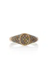 Yvonne Léon Baby 9k Yellow Gold Diamond; Citrine Signet Ring