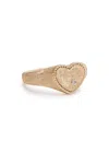 Yvonne Léon Baby Chevaliere Glittered Pinky Ring In Gold