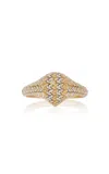 Yvonne Léon Baby Natte 9k Yellow And White Gold Diamond Signet Ring