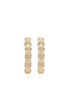 Yvonne Léon Bamboo 9k Yellow Gold Diamond Earrings