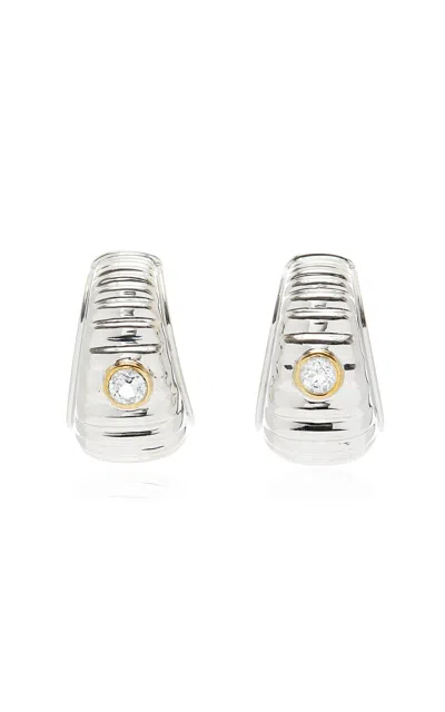 Yvonne Léon Berlingot 9k White Gold Topaz Earrings In Gold