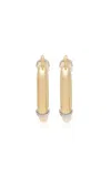 Yvonne Léon Carabiner 9k Yellow Gold Diamond Earrings