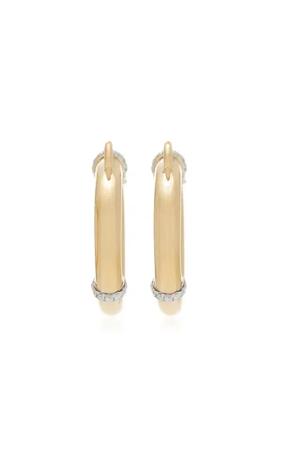 Yvonne Léon Carabiner 9k Yellow Gold Diamond Earrings