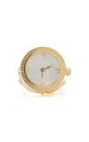 Yvonne Léon Clock 9k Yellow Gold Mother-of-pearl Ring