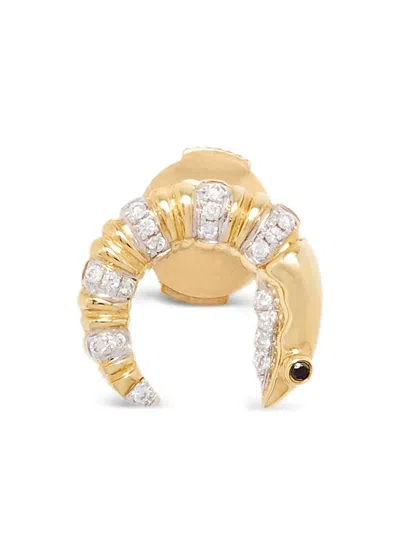 Yvonne Léon Crayfish Diamond Earrings In Gold