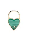 Yvonne Léon Creole Cadenas Coeur Diamond Earring In Gold