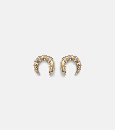 Yvonne Léon Écrevisse 9kt Gold Earrings With Diamonds