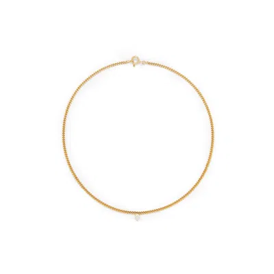 Yvonne Léon Floating Diamond Gourmette Necklace In Gold