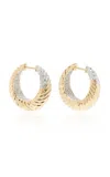 Yvonne Léon Godron 18k Yellow Gold Diamond Hoop Earrings In Gold