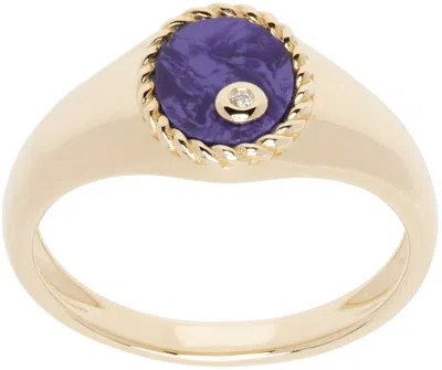 Yvonne Léon Gold Baby Chevalière Ovale Ring In 9k Yellow Gold