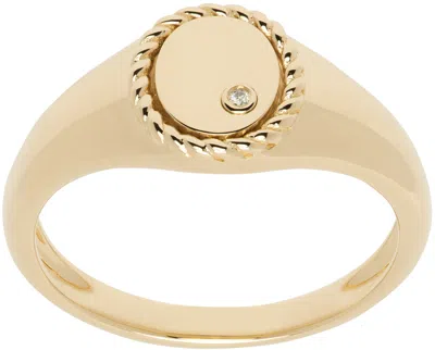 Yvonne Léon Gold Baby Chevalière Ovale Ring In 9k Yellow Gold