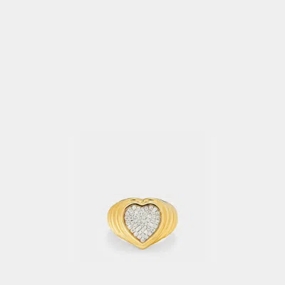 Yvonne Léon Yvonne Leon Heart Berlingot Diamond Ring In Gold