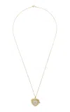 Yvonne Léon Heart Clock 9k Yellow Gold Mother-of-pearl Necklace