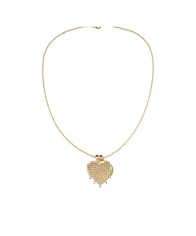 Yvonne Léon Heart-shaped Pendant Necklace In Gold
