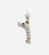 Yvonne Léon Homard Mini 9kt Gold Single Earring With Diamonds In Gold
